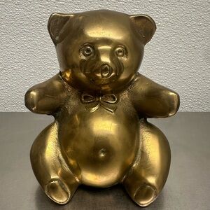 Solid brass teddy bear